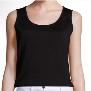 St. John Basics Black Santana Knit Tank Top Shell Medium